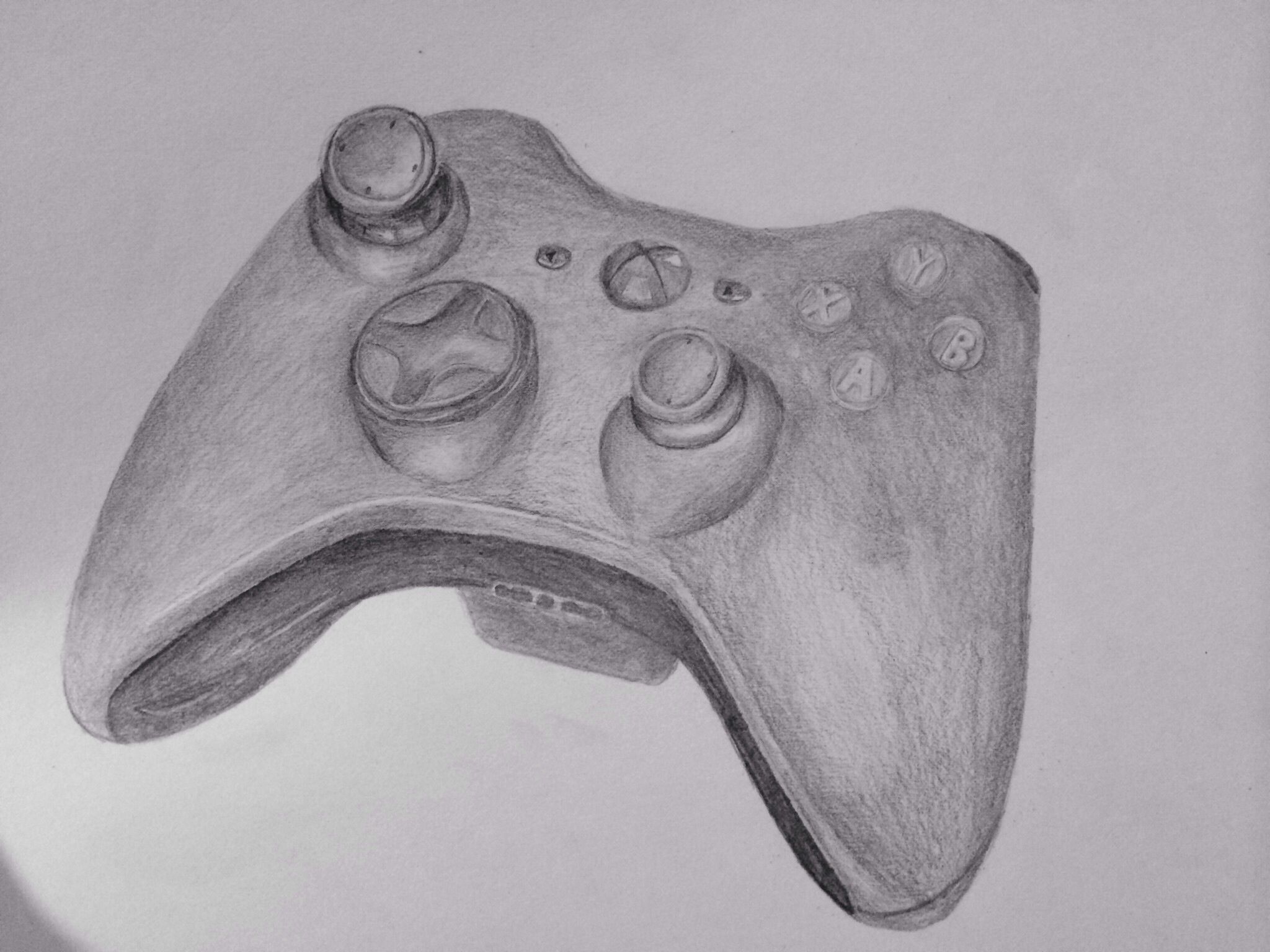 2048x1536 Drawing Of A Xbox Controller - Xbox 360 Controller Drawing