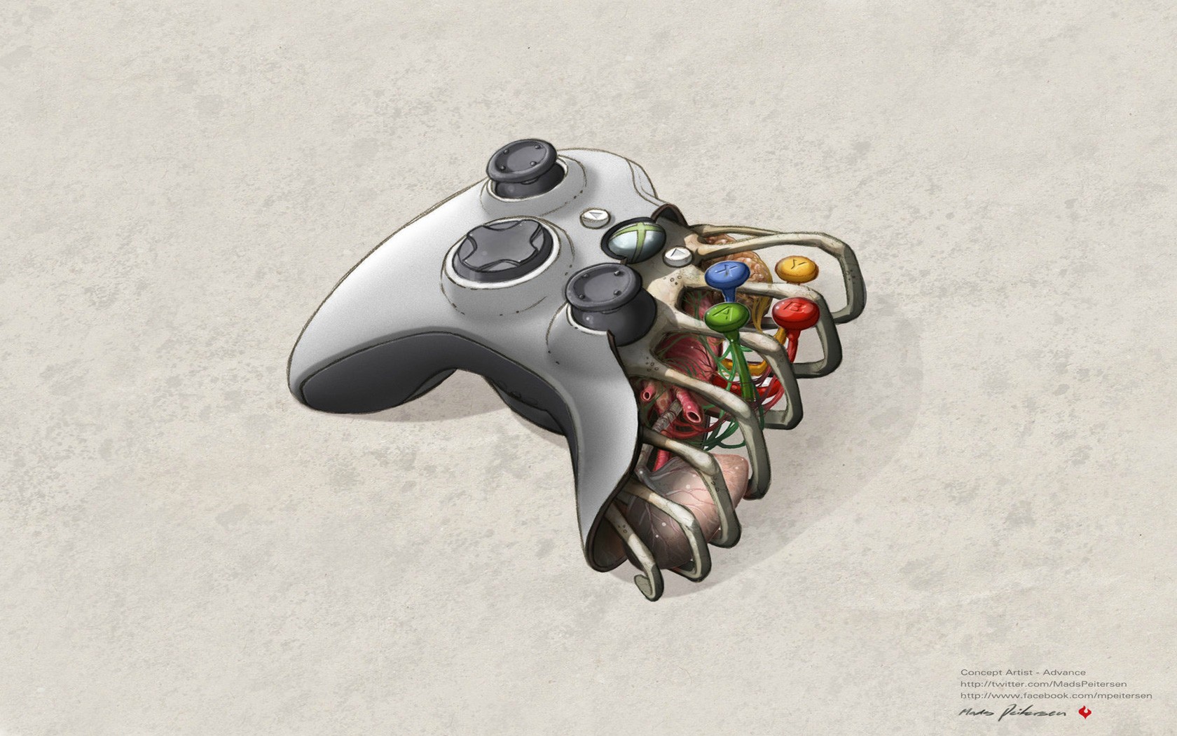 1680x1050 The Anatomy Of An Xbox Controller - Xbox 360 Controller Drawing