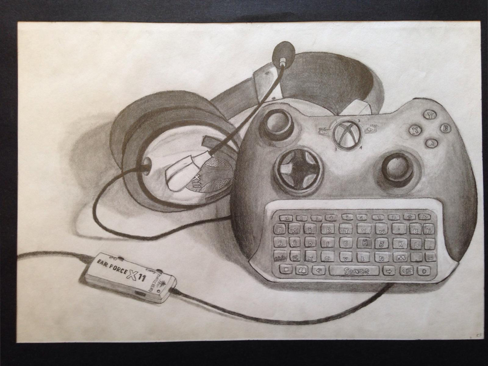 1600x1200 Chris Smith - Xbox 360 Controller Drawing