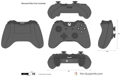 400x253 microsoft xbox one controller vector drawing - Xbox Controller Drawing