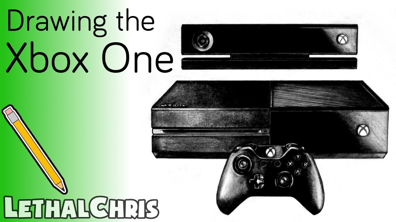 1280x720 xbox one drawing - Xbox One Console Drawing