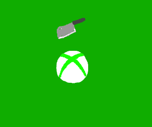 300x250 Butcher Knife Above An Xbox Symbol Drawing - Xbox Symbol Drawing