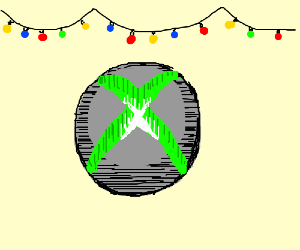 300x250 Christmas Lights Over Xbox Symbol Drawing - Xbox Symbol Drawing