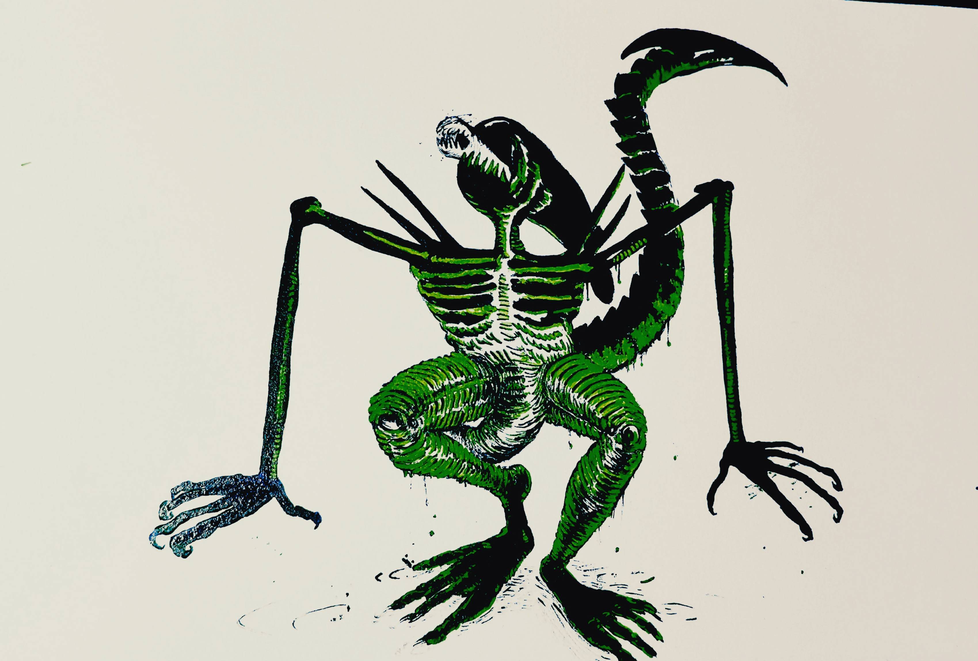 3398x2295 A Little Xenomorph Drawing - Xenomorph Drawing