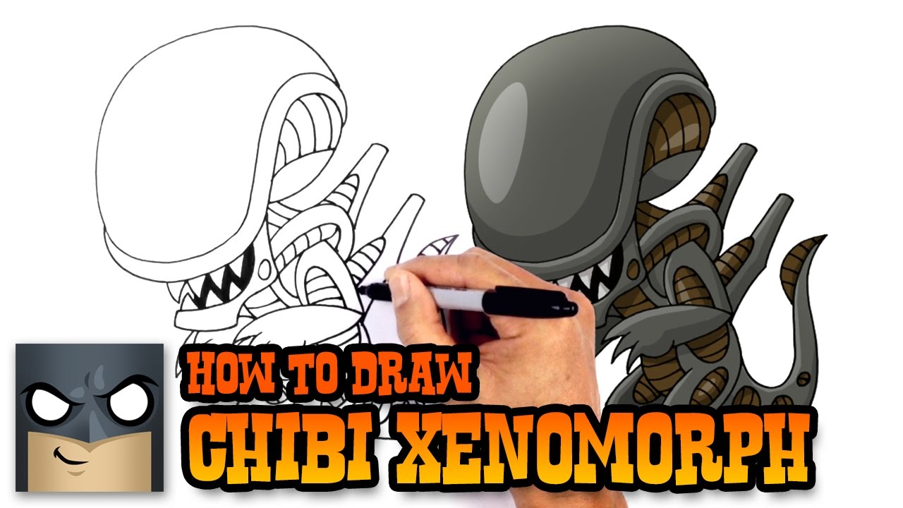 1280x720 How To Draw Xenomorph Alien Drawing Lesson - Xenomorph Drawing Easy