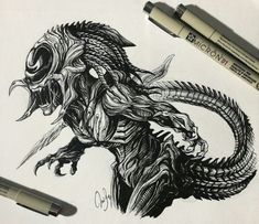 235x203 Best Alien Vs Predator Images In Alien Vs Predator - Xenomorph Drawing Easy
