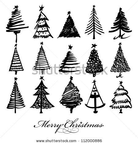 450x470 How To Draw Christmas Tree - Xmas Tree Drawing