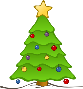 280x300 Clipart - Xmas Tree Drawing