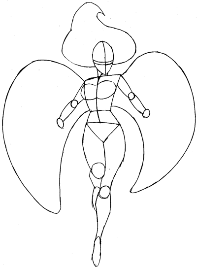 400x546 How To Draw Storm From Marvel's Xmen Comics In Easy Steps Tutorial - Xmen Drawing