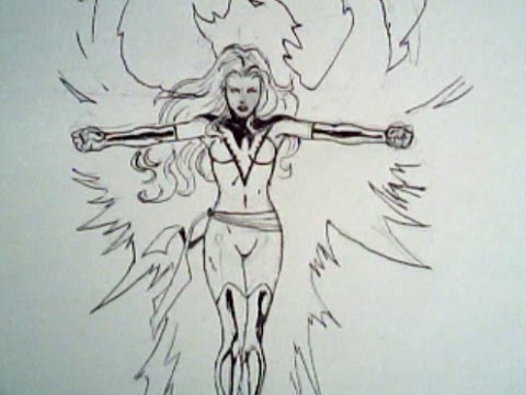 480x360 How To Draw Phoenix From Xmen - Xmen Drawing