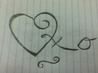 320x240 Cute Heart And Xo That I Drew - Xo Drawing
