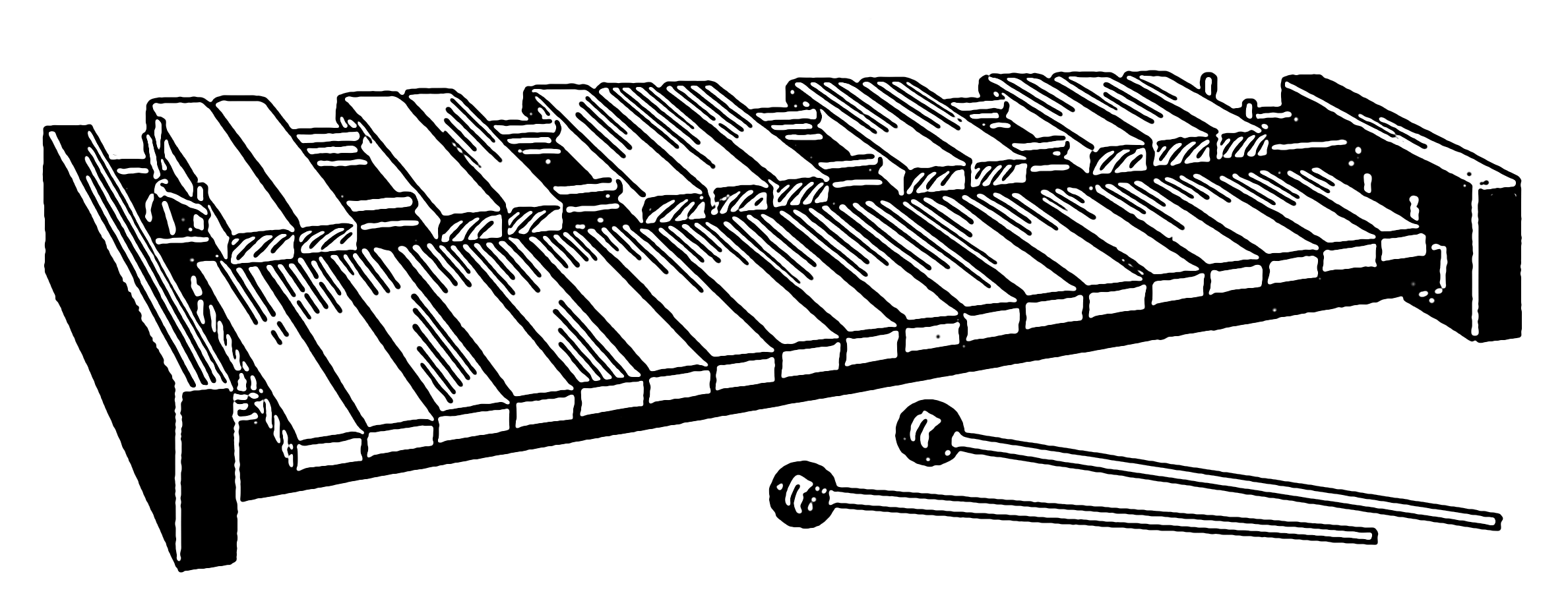 2377x918 xylophone drawing line for free download - Xylophone Drawing
