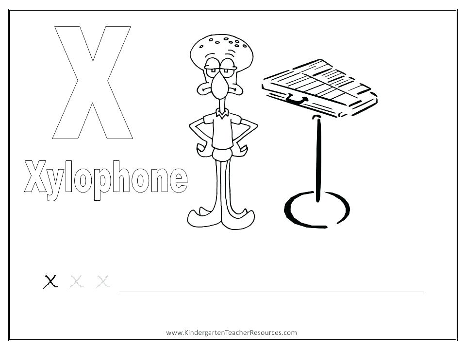 960x720 Big X For Xylophone Alphabet Coloring Pages Online Unblocked - Xylophone Drawing Easy