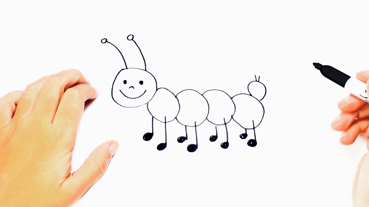 1280x720 how to draw a worm worm easy draw tutorial - Xylophone Drawing Easy