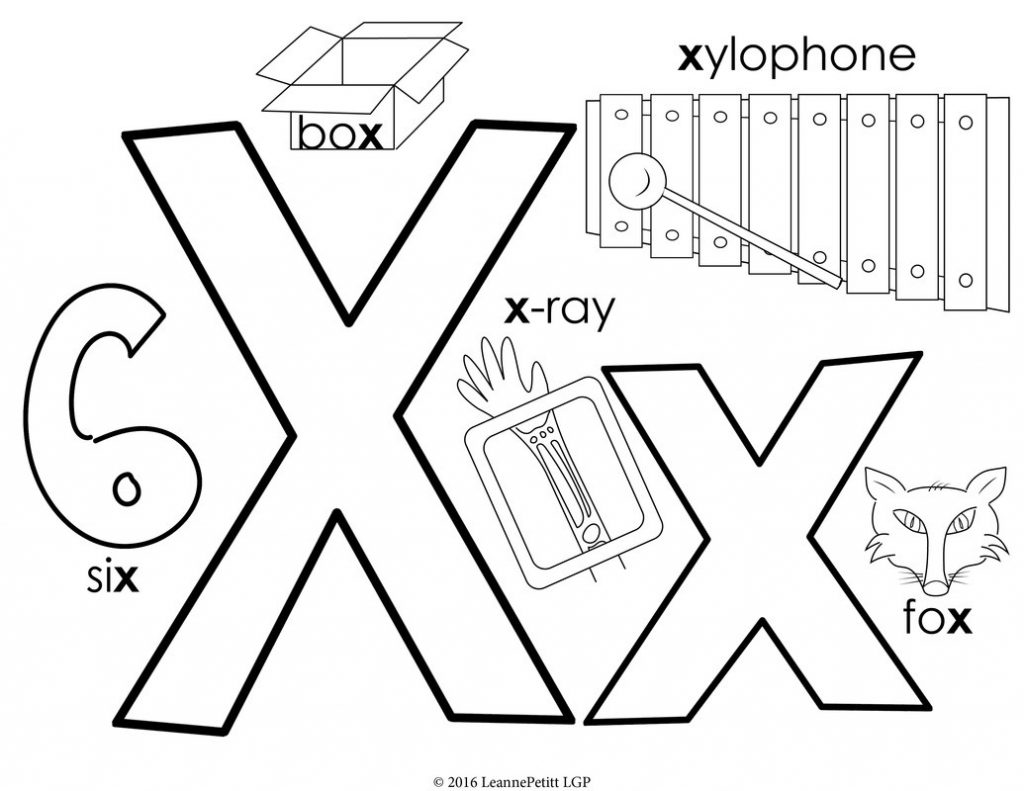 1024x791 unusual letter x coloring - Xylophone Drawing Easy