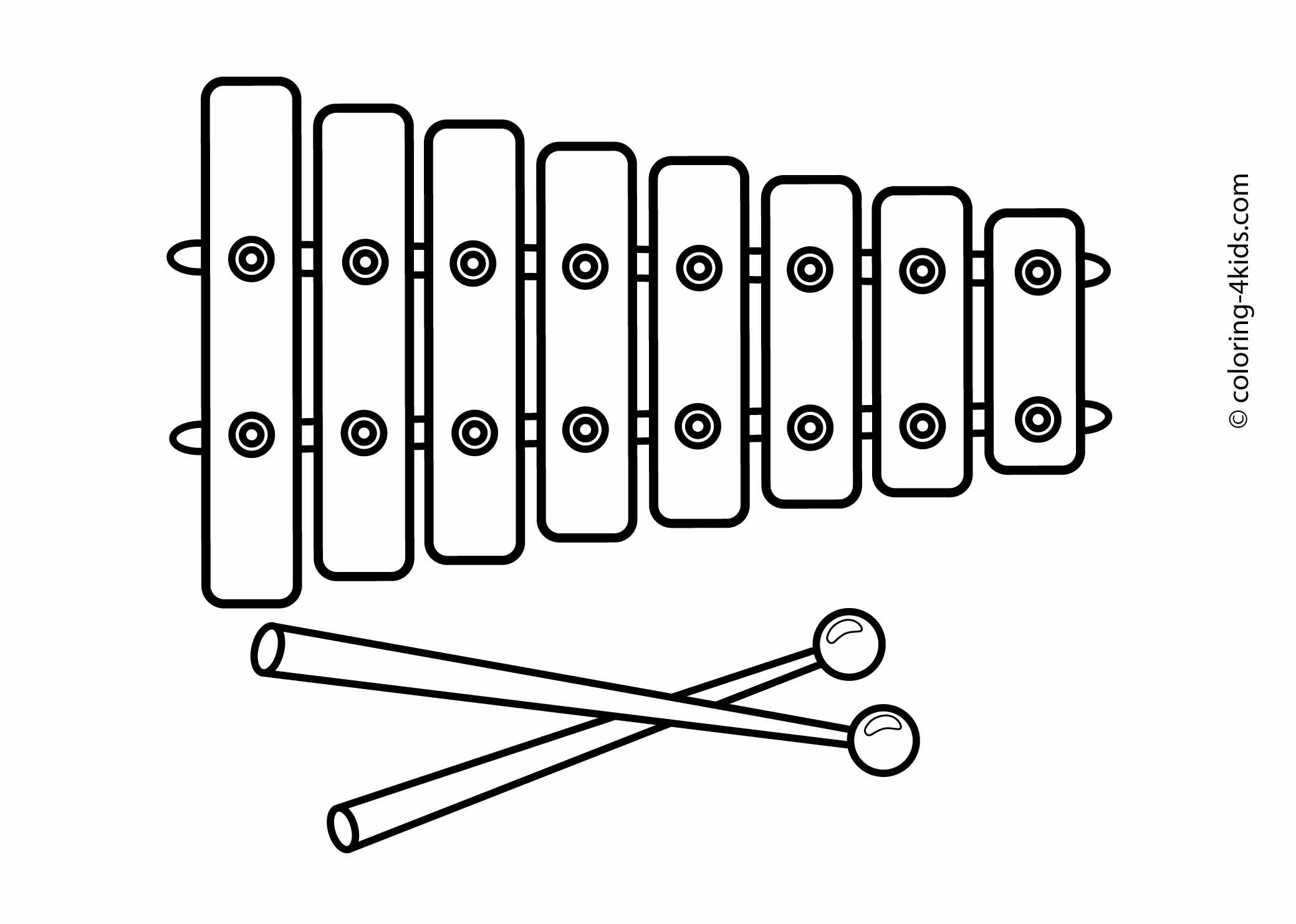 2079x1483 Xylophone Drawing Glockenspiel For Free Download - Xylophone Drawing Easy