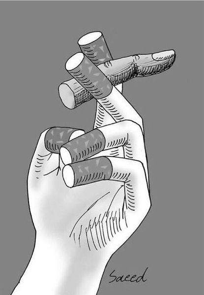 415x600 cigarette fingers drawing - Yahoo Drawing