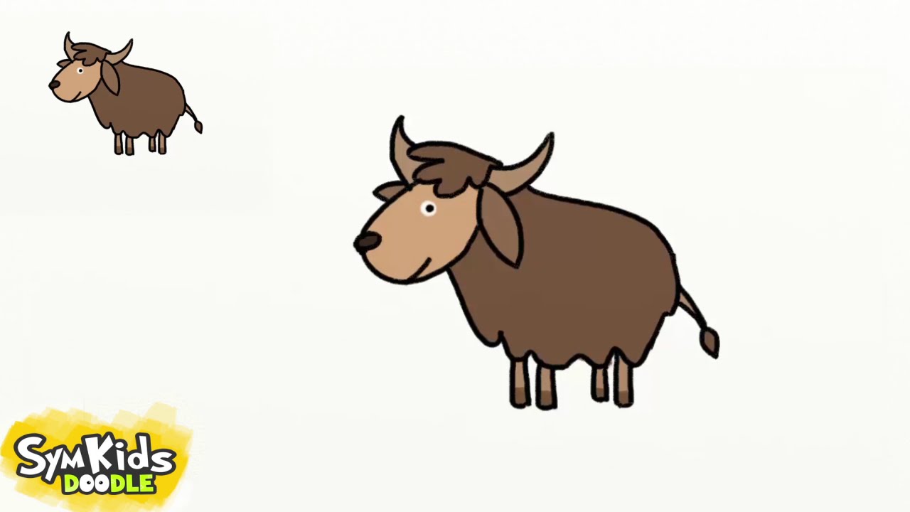 1280x720 How To Draw A Yak - Yak Drawing