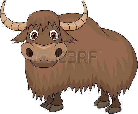 450x370 Yak Cartoon Jibberish - Yak Drawing