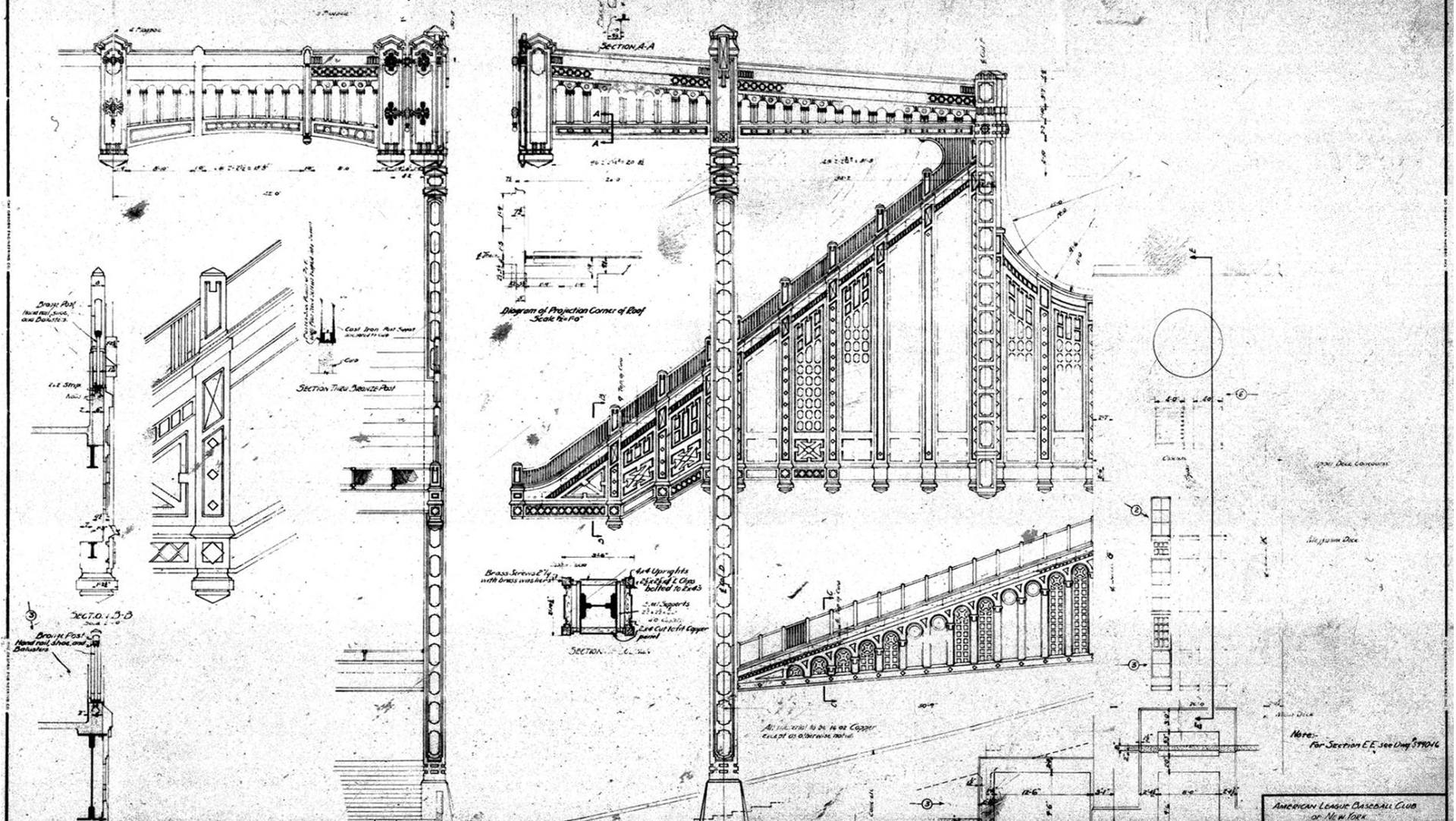 1920x1082 rare blueprints show how an iconic baseball stadium evolved - Yankee Stadium Drawing