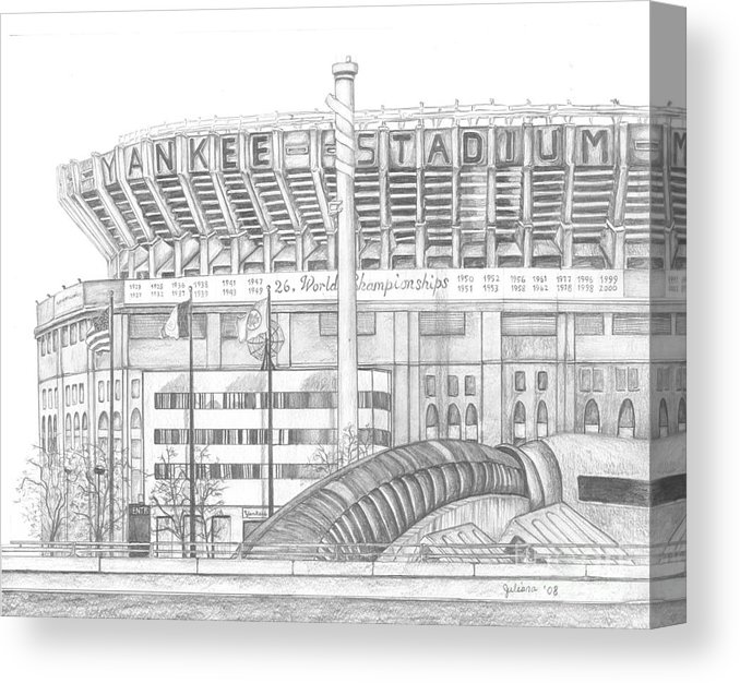 678x626 yankee stadium canvas print canvas art - Yankee Stadium Drawing