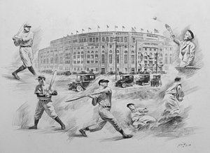 300x219 yankee stadium drawings fine art america - Yankee Stadium Drawing