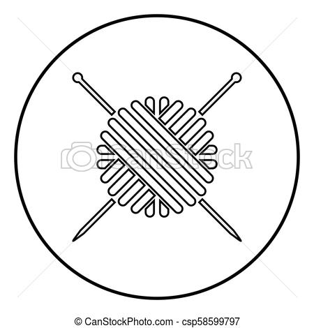 450x470 huge collection of 'knitting needles drawing' download more than - Yarn Drawing