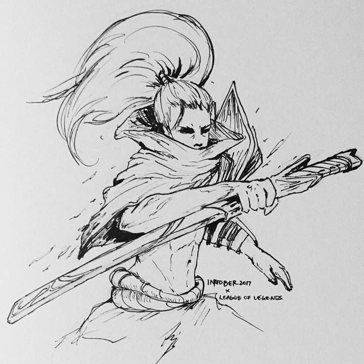 Yasuo Drawing at PaintingValley.com | Explore collection of Yasuo Drawing