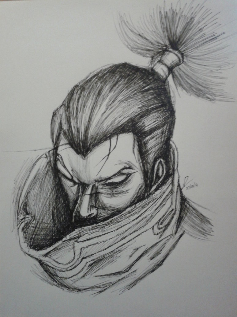 774x1032 yasuo drawing pen for free download - Yasuo Drawing.