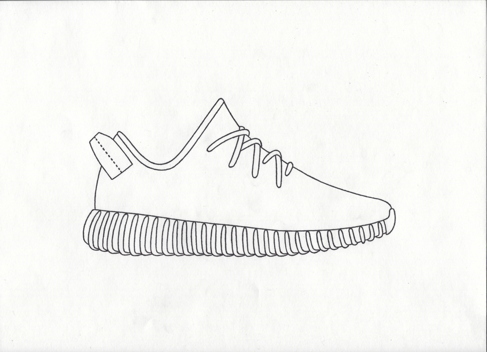 Yeezy Boost 350 Drawing at PaintingValleycom Explore