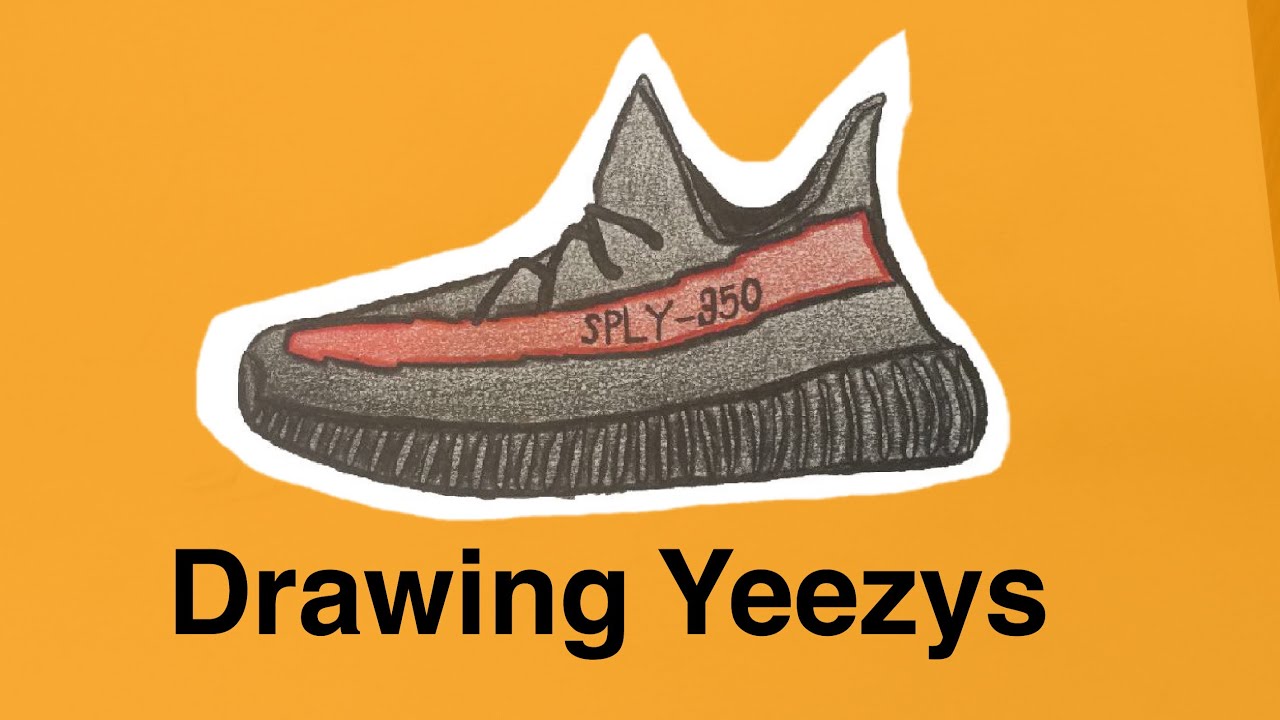 yeezy boost 350 drawing