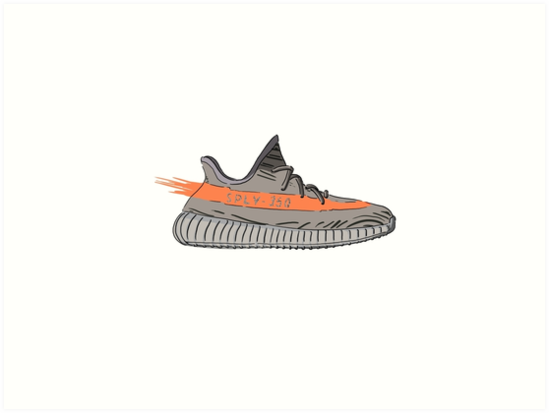 549x413 Yeezy Beluga Art Prints - Yeezy V2 Drawing