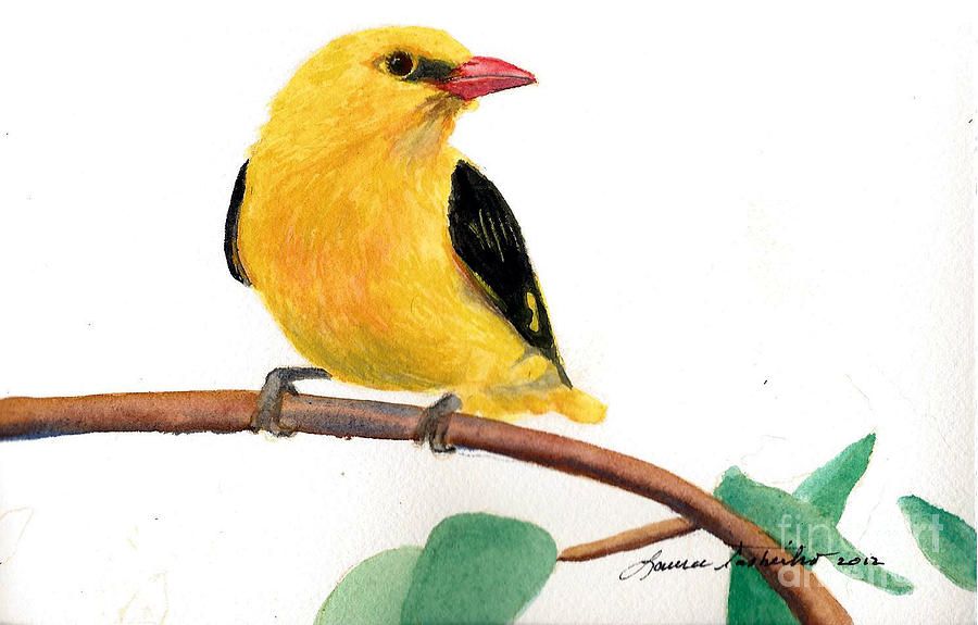 900x575 little yellow bird painting - Yellow Bird Drawing
