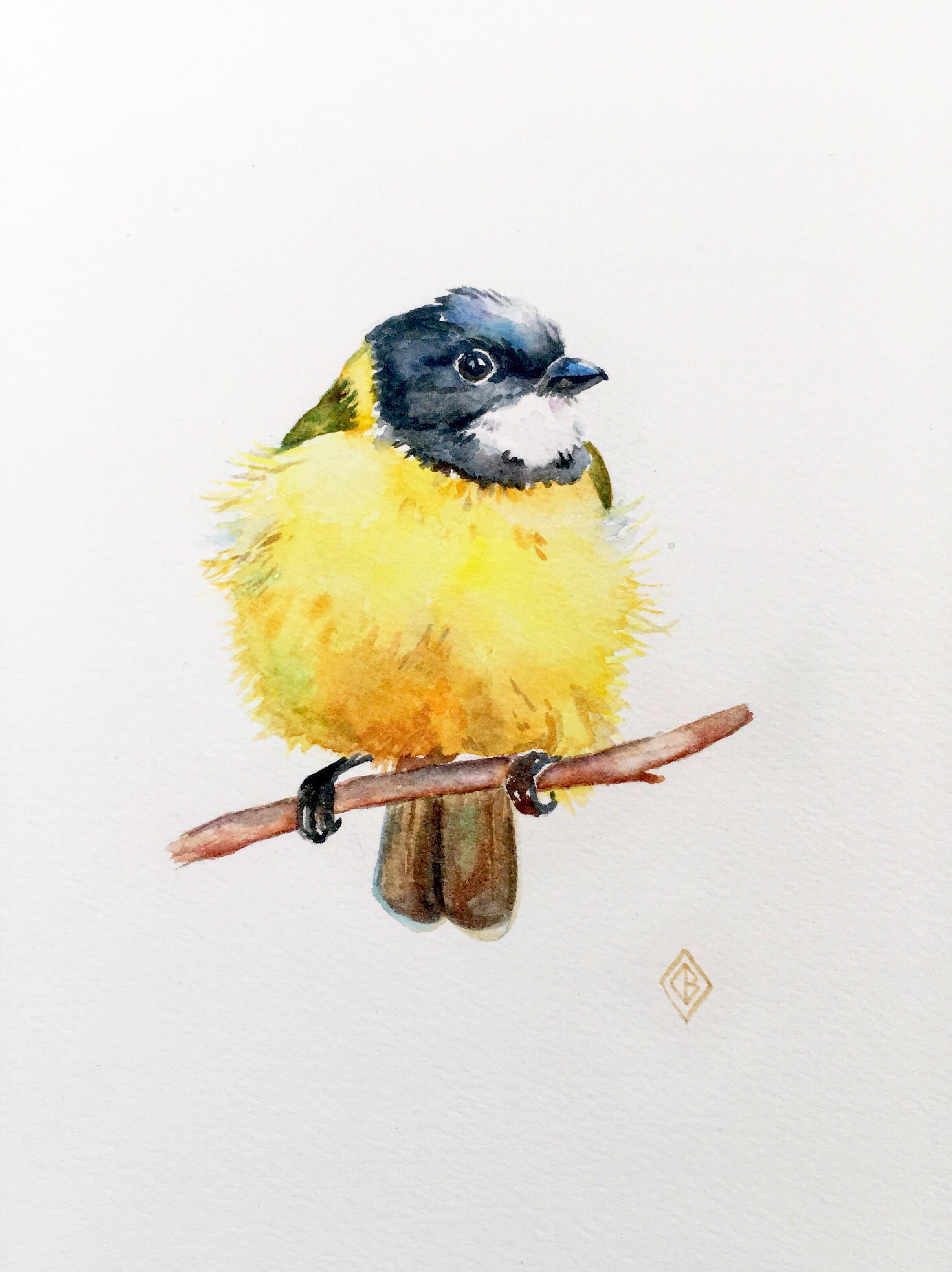 2423x3237 yellow bird, watercolor, art - Yellow Bird Drawing