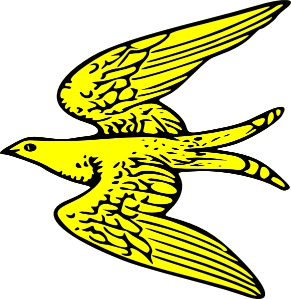 582x599 flying yellow bird clip art free vector in open office drawing - Yellow Bird Drawing