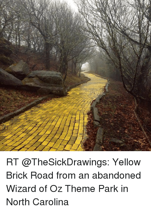 500x698 rt yellow brick road from an abandoned wizard of oz theme park - Yellow Brick Road Drawing