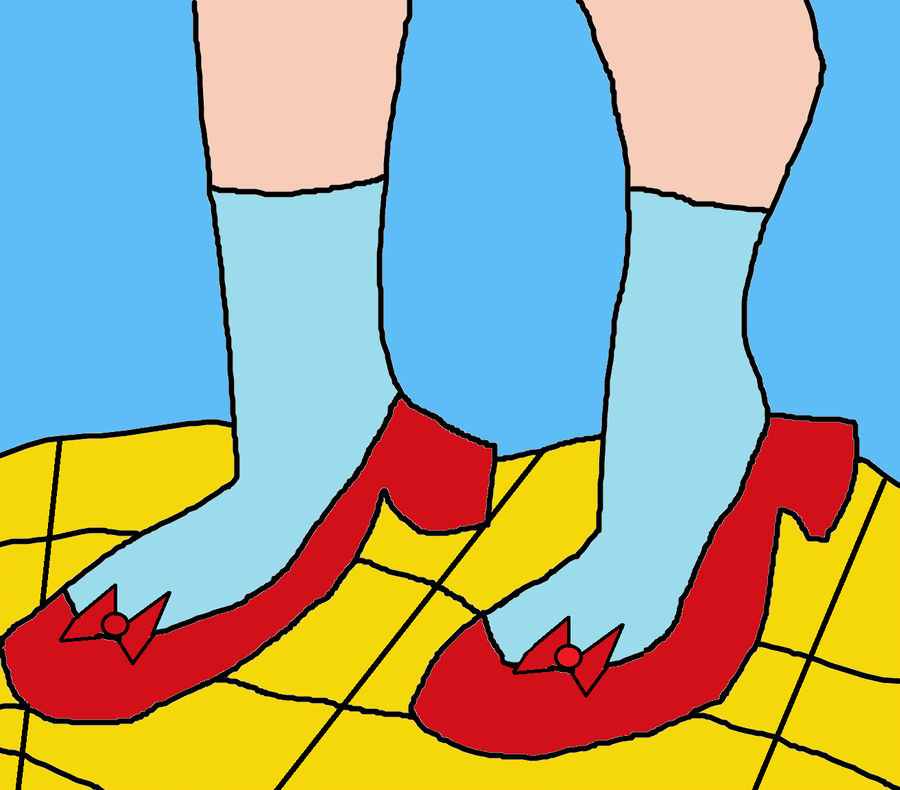 900x790 follow yellow brick road drawing - Yellow Brick Road Drawing