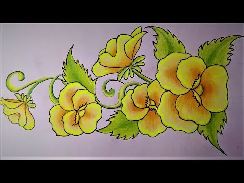 480x360 how to draw yellow flowers step - Yellow Drawings