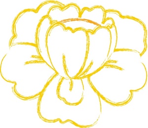 300x259 yellow flower clipart image - Yellow Flower Drawing