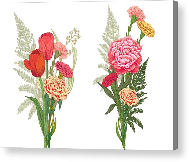 651x556 bouquets of red, pink, yellow flowers and greenery carnation - Yellow Flower Drawing