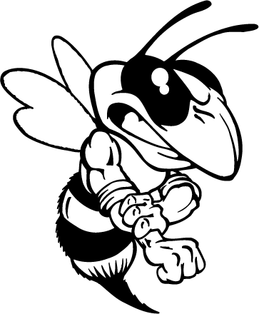 363x440 Hornet, Yellow Jacket, Bee Mascot Decal Sticker Atv Bee - Yellow Jacket Drawing