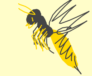 300x250 yellow jacket the bug not the jacket drawing - Yellow Jacket Drawing