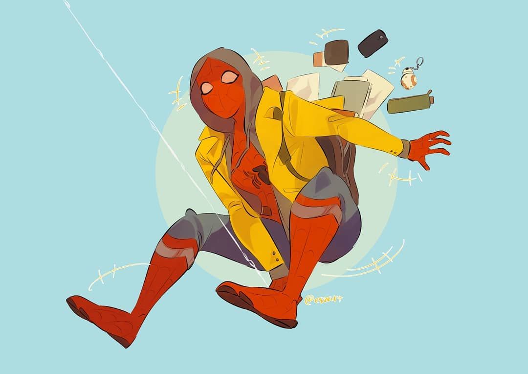 1080x764 finally drawing some spidey fanart i just love him so much - Yellow Jacket Drawing