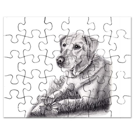 460x460 yellow lab drawing puzzles - Yellow Lab Drawing