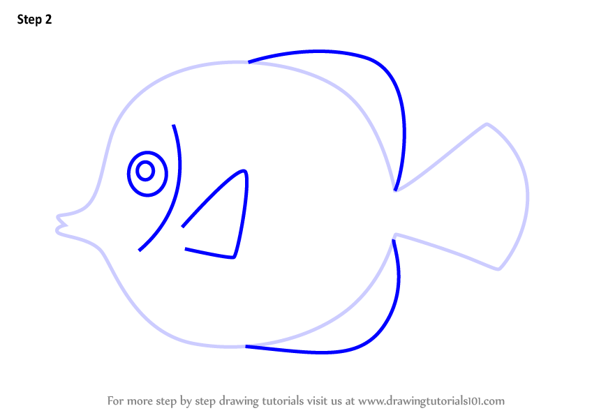 848x602 learn how to draw a yellow tang fish for kids - Yellow Tang Drawing