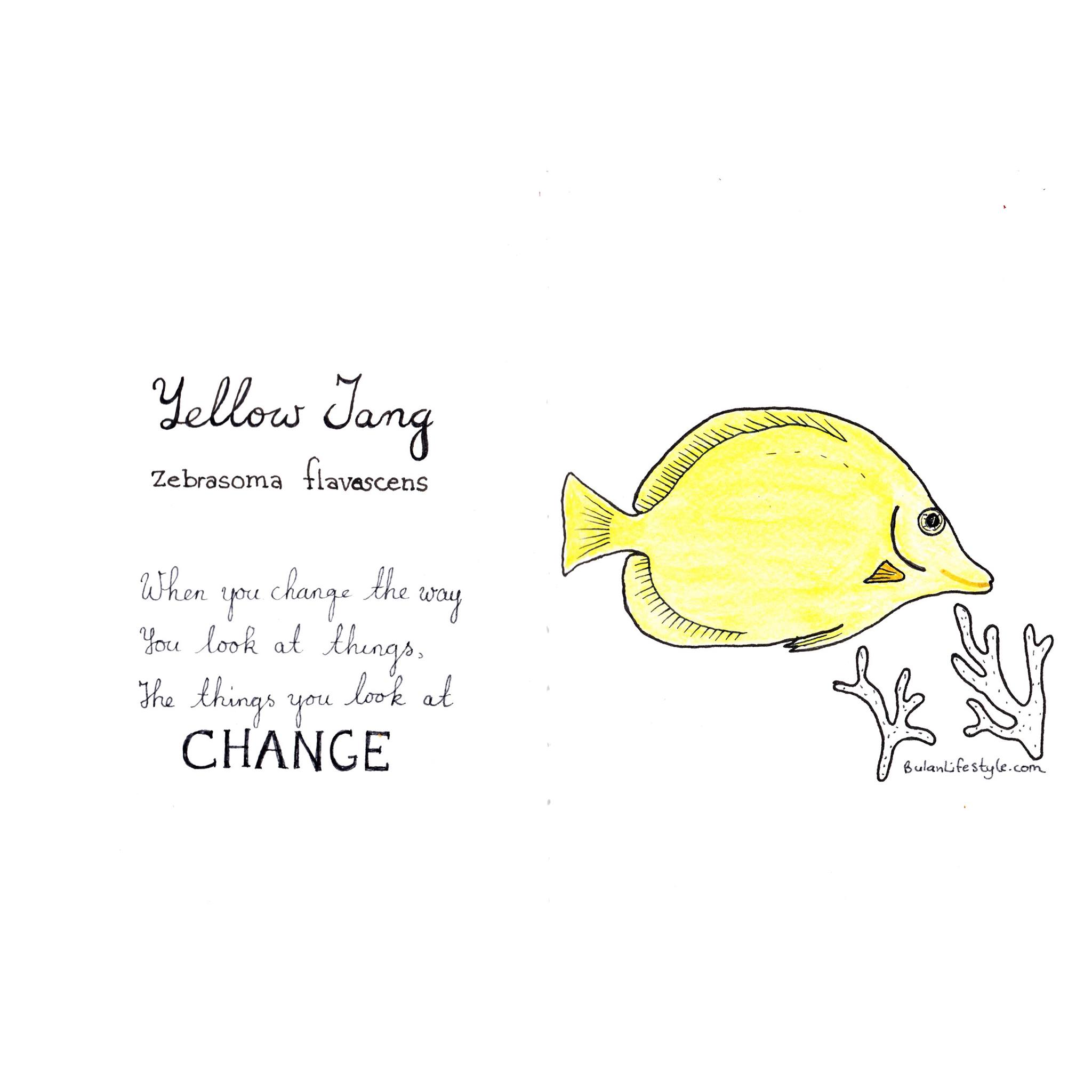 2048x2048 sketch of the day no in my monologue art journal yellow tang - Yellow Tang Drawing