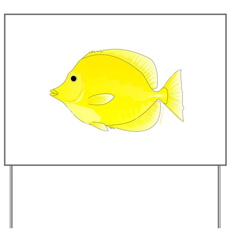 460x460 tropical yellow fish yard signs - Yellow Tang Drawing
