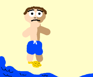 300x250 guy has a bad tan steps on a yellow tang fish drawing - Yellow Tang Drawing