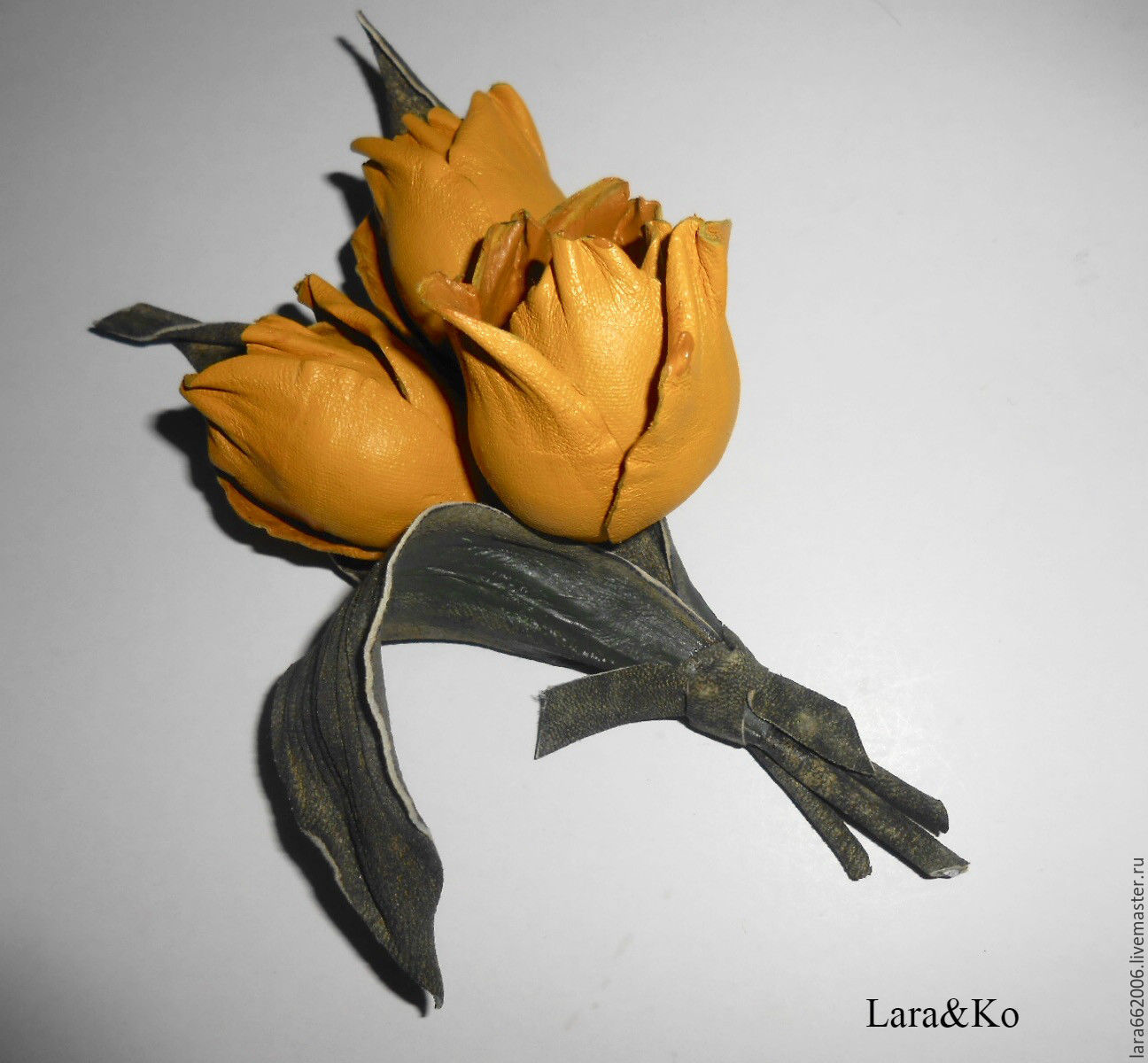 1296x1200 leather flowers brooch bouquet yellow tulips from leather - Yellow Tulip Drawing