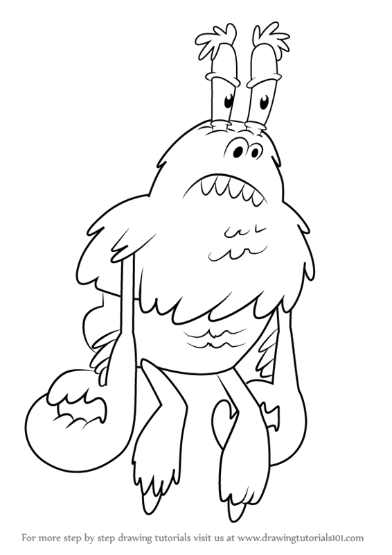 566x800 Learn How To Draw The Yeti Crab From Spongebob Squarepants - Yeti Drawing